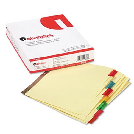 Salurinn Supplies Universal  Extended Indexes Assorted Color Eight-Tab Letter Buff 24 Sets per Box - Assorted Color SA3352520